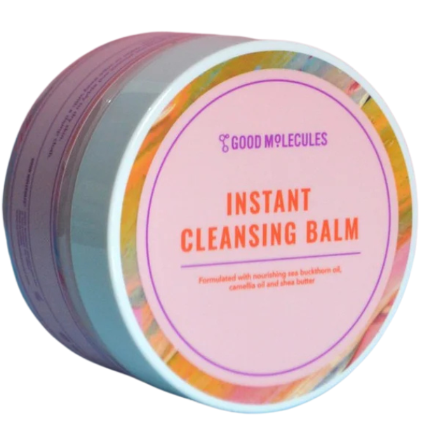 Good Molecules Instant Cleansing Balm – Facial Cleanser and Makeup Remover with Shea Butter, Sea Buckthorn, and Camellia Oils – Skincare for Face and Eyes