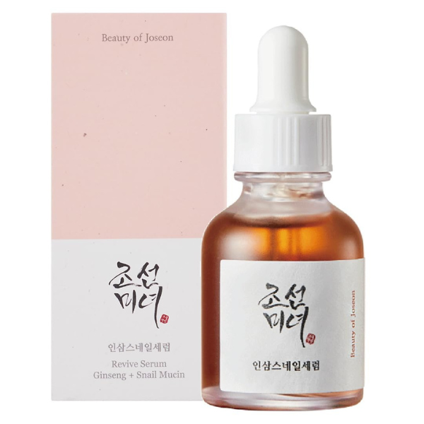 Beauty of Joseon Revive Snail Mucin Ginseng Serum Hydrating Peptide Facial Moisturizer Dark Spot Acne Scar Remover for Sensitive Face. Korean Skin Care for Men and Women, 30ml, 1fl. oz